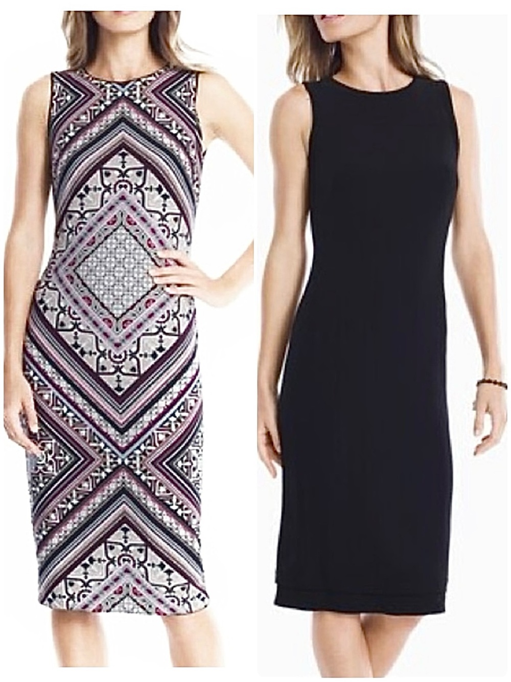 WHBM REVERSIBLE SLEEVELESS KNIT SHEATH DRESS
